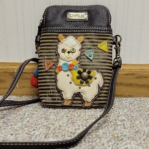 Chala Alpaca Crossbody Cell Phone Bag - Black and Brown, NWOT